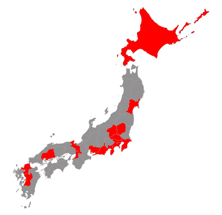 マークスライフの拠点マップ
